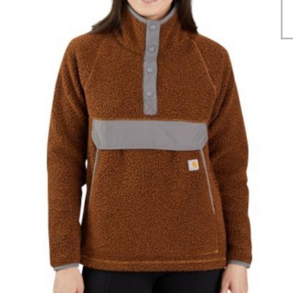 NWT Women's Fleece Quarter Snap Front Jacket